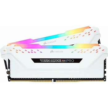 Комплект оперативной памяти CORSAIR VENGEANCE RGB PRO 32GB (2x16GB) DDR4 3200 (CMW32GX4M2E3200C16W) фото анонса каталога