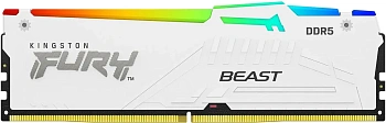 Оперативная память Kingston FURY Beast RGB DDR5 16GB 6000MT/s - White (KF560C30BWEA-16) фото анонса каталога