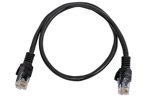 Патч-корд UTP Cablexpert, кат. 5e, 0.5м, чёрный (PP10-0.5M/BK) фото