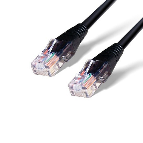Патч-корд UTP, Кат.5е, 5м, NETLAN, 4 пары, черный, упак. 10шт (EC-PC4UD55B-BC-PVC-050-BK) фото