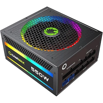 Блок питания ATX 550W GameMax RGB-550 Gold (RGB-550) фото анонса каталога