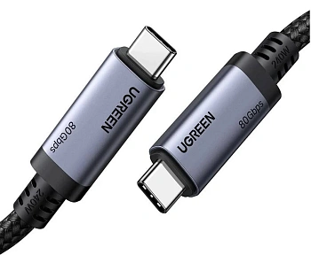Кабель UGREEN USB C - USB C, 4.0 Gen4, 80Gbps, 1m, L706 (65383) фото анонса каталога