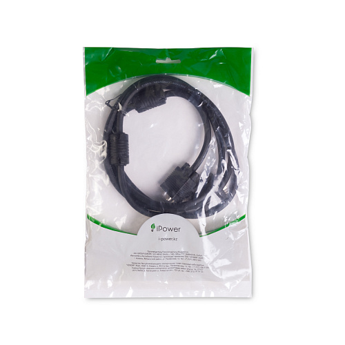 Интерфейсный кабель iPower VGA 15M/15M 1.8 м. 1 в. (iPiVGAMM18) фото