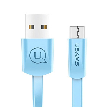 Кабель Micro USB Usams SJ-201, 1.2m, Blue (SJ201MIC04) фото анонса каталога