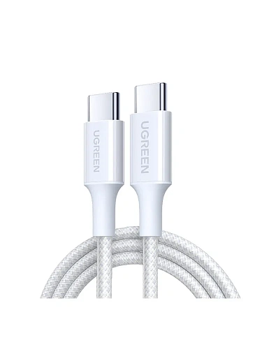 Кабель Ugreen L502, USB-C/USB-C PD 100W, 2M - белый (35221) фото