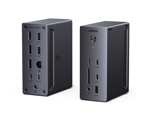 Док-станция UGREEN USB-C 14-в-1 Thunderbolt 5, CM843 (85489) фото анонса каталога