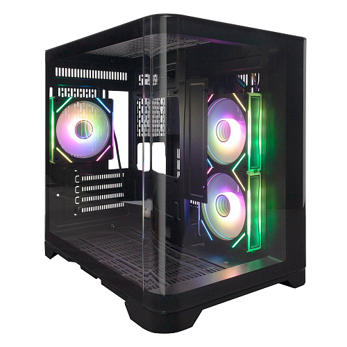 Компьютерный корпус 1STPLAYER UV5 BLACK (UV5-BK-2FC7R-1FC7) фото
