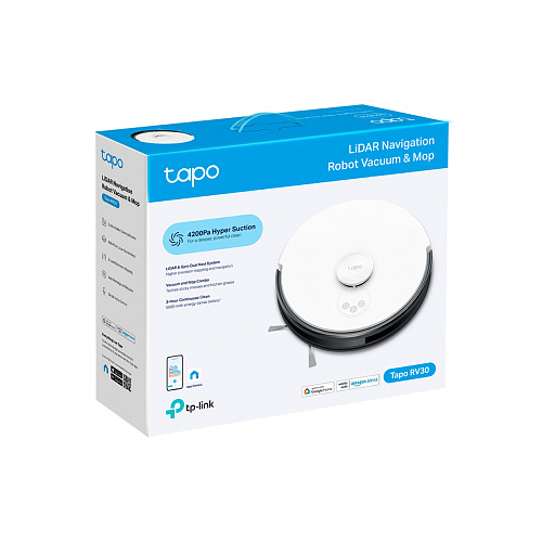 Робот-пылесос TP-Link Tapo RV30 с влажной уборкой и датчиком LiDAR (Tapo RV30) фото