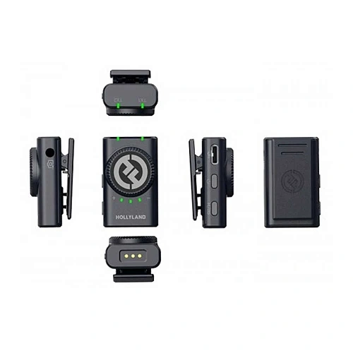 Петличный микрофон Hollyland Lark M2 Combo (Черный) (6976068112747) фото