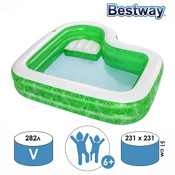 Бассейн надувной детский Bestway Tropical Paradise (54336) фото анонса каталога