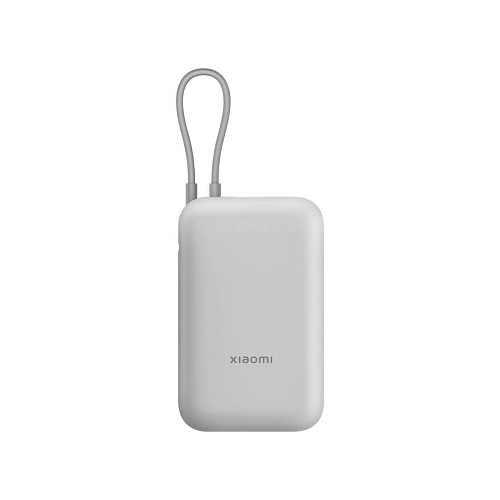 Портативный внешний аккумулятор Xiaomi Power Bank 20000mAh (Integrated Cable) GL Light Gray  (PB2020MI - Light Gray) фото