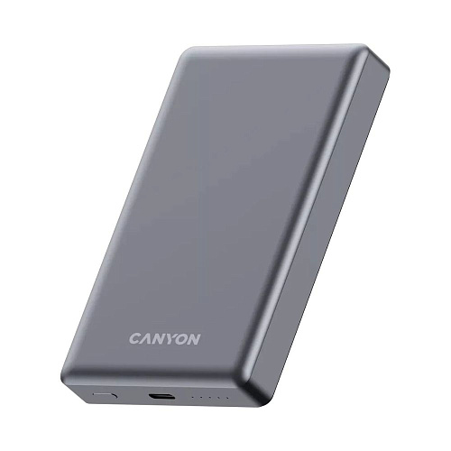 Power Bank CANYON OnPower 510 slim Magnetic 10000 mAh PD20W Dark Grey (CNS-CPB510DG) фото