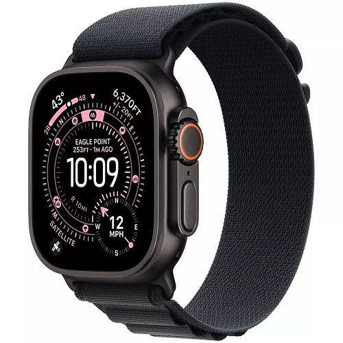 Смарт часы Apple Watch Ultra 3 GPS + Cellular 49mm Black Titanium Case with Black Alpine Loop - Large (MF0X4QR/A) фото