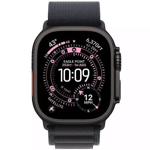 Смарт часы Apple Watch Ultra 3 GPS + Cellular 49mm Black Titanium Case with Black Alpine Loop - Large (MF0X4QR/A) фото