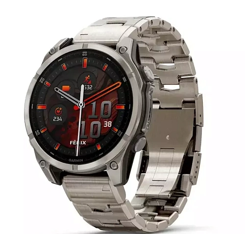 Часы с навигаторомGarmin fenix 8 47mm ,AMOLED, сапфир, светлый титан (010-02904-40) фото