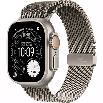 Смарт часы Apple Watch Ultra 3 GPS + Cellular 49mm Natural Titanium Case with Natural Titanium Milanese Loop - Large,Model A3281 (MF0E4QR/A) фото анонса каталога