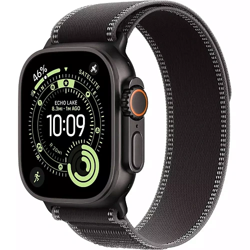 Смарт часы Apple Watch Ultra 3 GPS + Cellular 49mm Black Titanium Case with Black/Charcoal Trail Loop - S/M,Model A3281 (MF1D4QR/A) фото