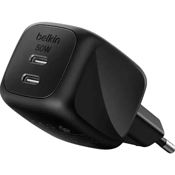 Зарядное устройство Belkin WCH019KQBK USB Type-C 50 Вт черный (WCH019KQBK) фото анонса каталога