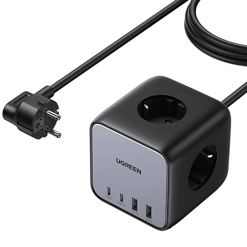 Зарядное устройство на 2C2A+3 розетки, 1.8м, 65W, QC4.0/PD3.0, CD268 (60113) UGREEN фото