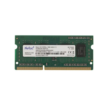 Оперативная память для ноутбука Netac NTBSD3N16SP-04 DDR3 4GB 1600MHz (NTBSD3N16SP-04) фото анонса каталога