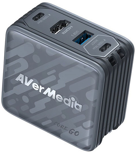 Карта видеозахвата Зарядный блок + передача данных  AverMedia Core GO, Charging 100W, black GC313 (40AAGC313AWN) фото