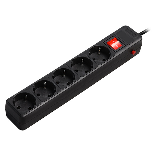 Сетевой фильтр SmartBuy 5 розеток, 1.8м (SBSP-18-K) фото