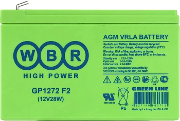  Батарея для UPS 12V, 7.2Ah (WBR GP1272 F2) фото анонса каталога