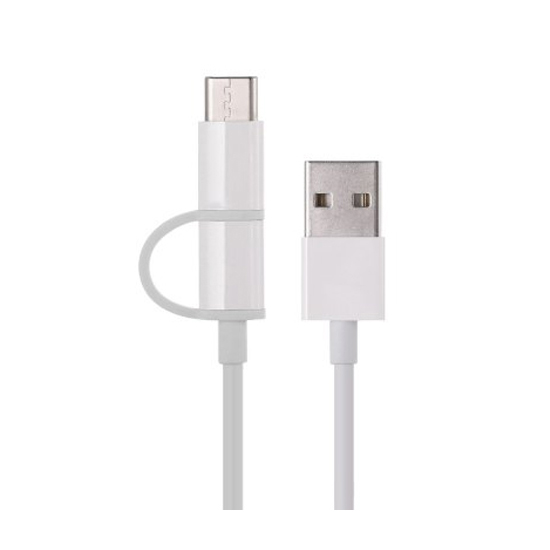 картинка Интерфейсный кабель Xiaomi 100cm MICRO USB and Type-C Белый от магазина itmag.kz