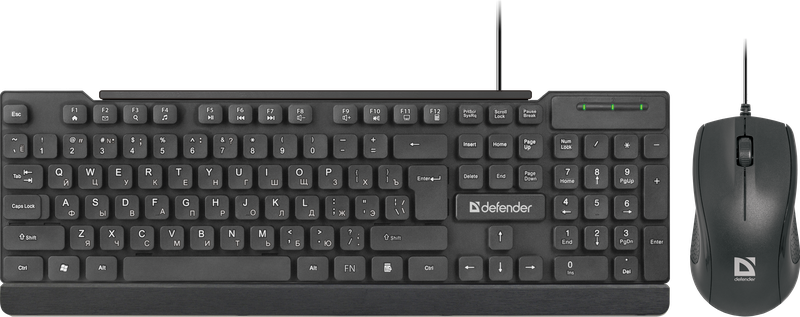 картинка Комплект проводной клавиатура+мышь Defender York C-777 RU черный от магазина itmag.kz