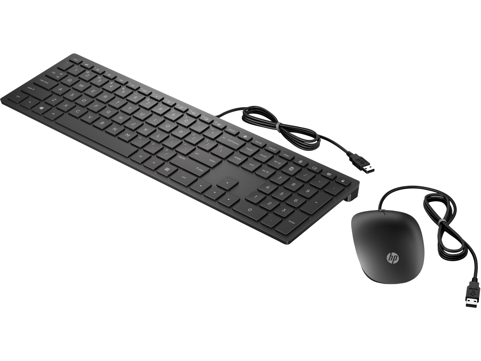 картинка Клавиатура + мышь HP 4CE97AA Wired Keyboard and Mouse 400 Black USB от магазина itmag.kz