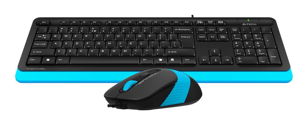 картинка Клавиатура A4Tech Fstyler F1010, Blue, Multimedia,Optical, 1600dpi, USB + мышь от магазина itmag.kz