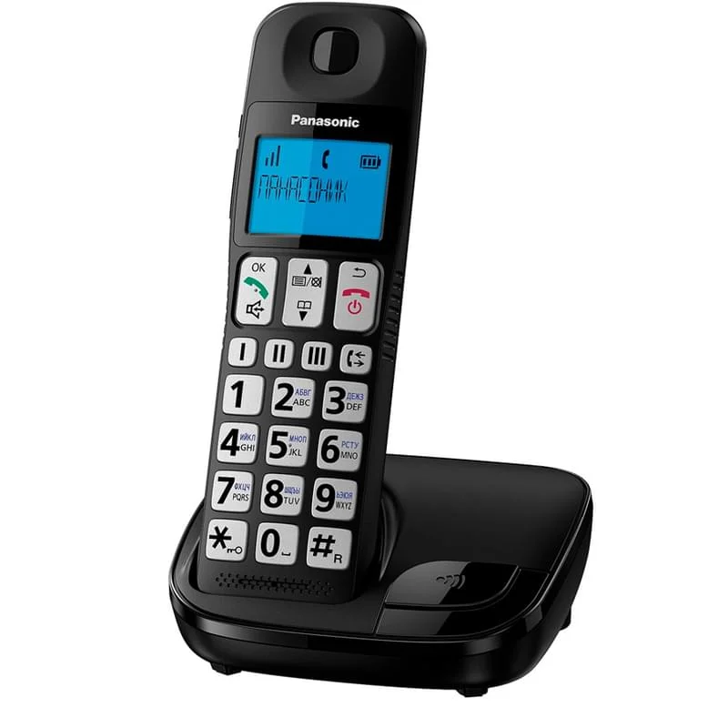 картинка Радиотелефон PANASONIC KX-TGE110 (RUB) Черный от магазина itmag.kz