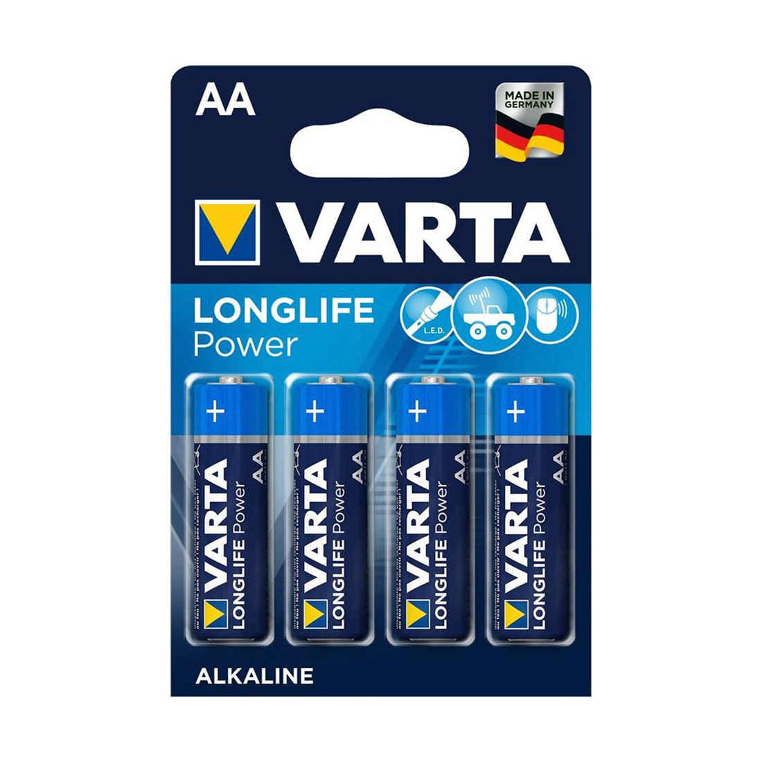 картинка Батарейка VARTA Longlife Power Mignon 1.5V - LR6/AA 4 шт в блистере от магазина itmag.kz