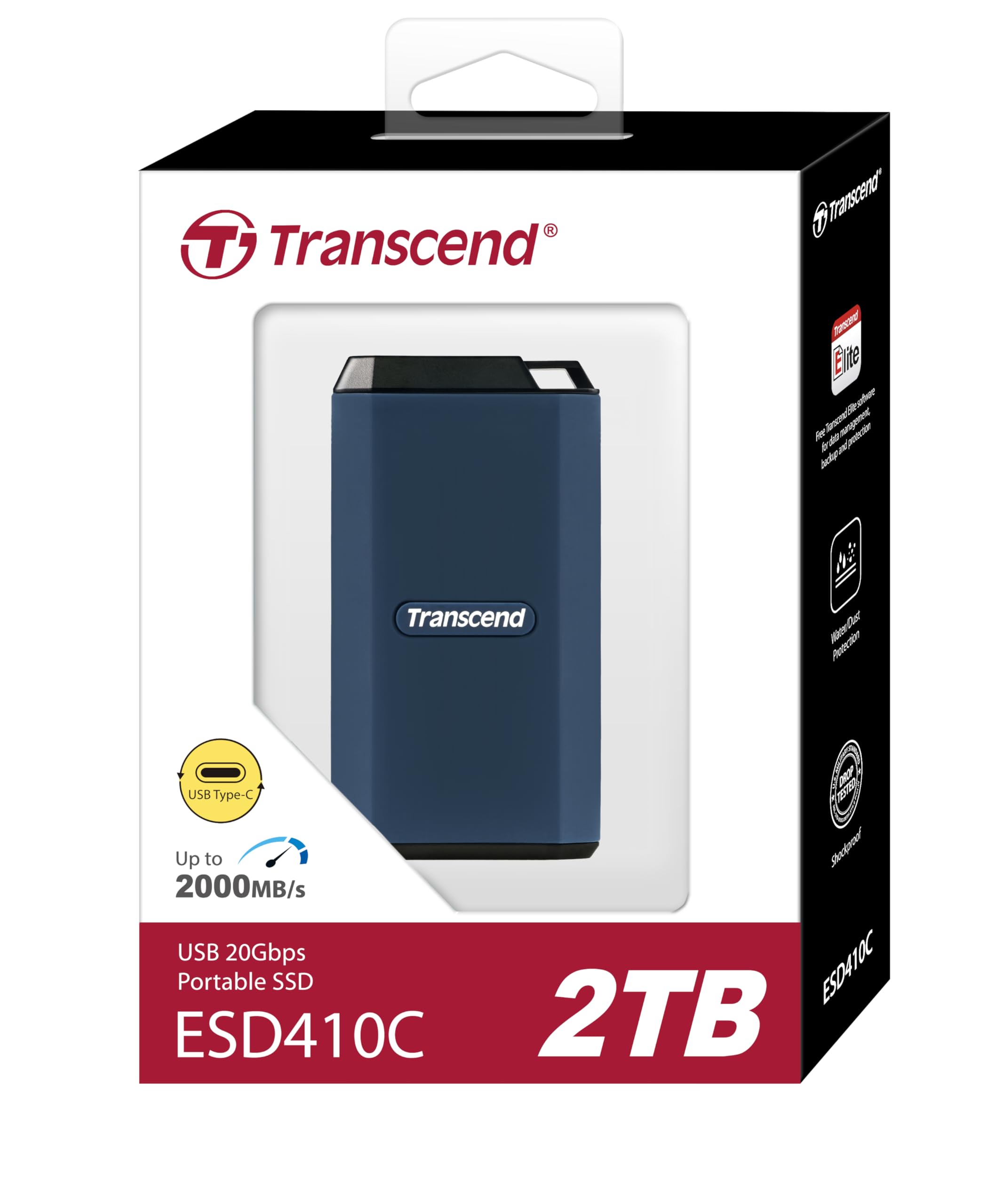 картинка Жесткий диск SSD внешний 2TB Transcend TS2TESD410C от магазина itmag.kz
