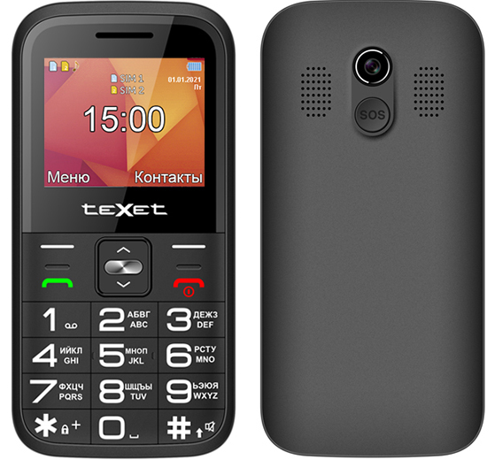 картинка Мобильный телефон Texet TM-B418 черный от магазина itmag.kz