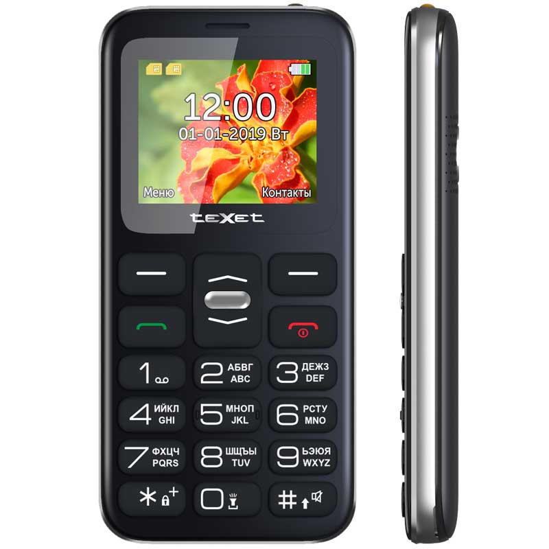 картинка Мобильный телефон Texet TM-B209 черный от магазина itmag.kz