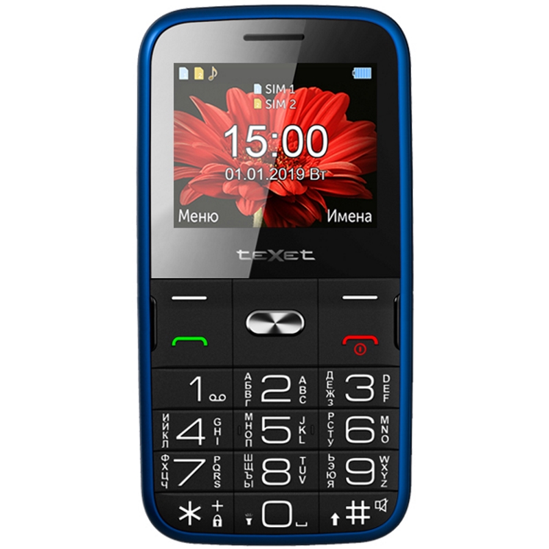 картинка Мобильный телефон Texet TM-B227 синий от магазина itmag.kz
