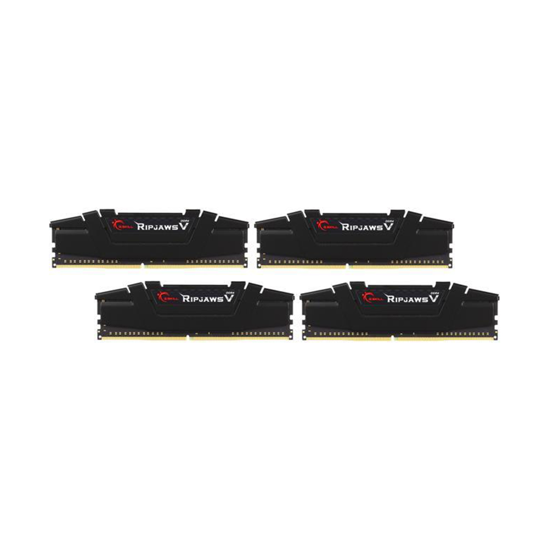 картинка Комплект модулей памяти G.SKILL RipjawsV F4-3200C16Q-32GVKB DDR4 32GB (Kit 4x8GB) 3200MHz от магазина itmag.kz