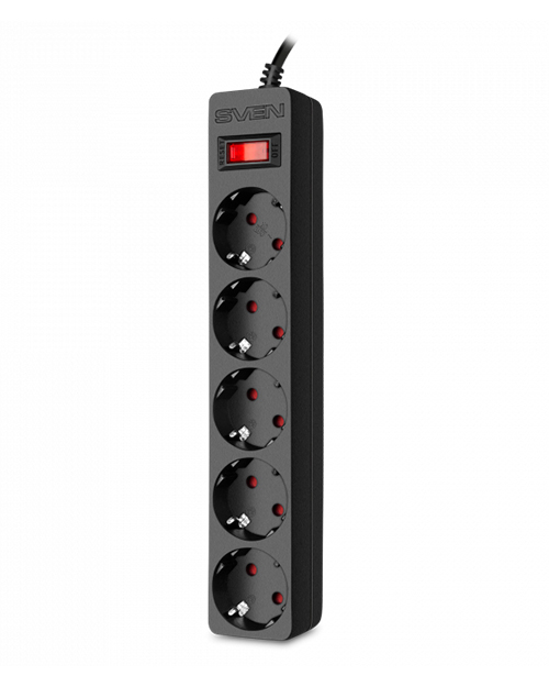 картинка Сетевой фильтр Surge Protector SF-05E 3,0 m, (5 sockets) black от магазина itmag.kz